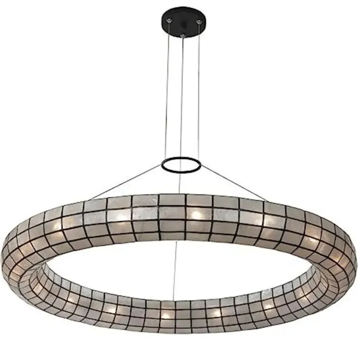 Belen Kox Contemporary Capiz Shell Pendant Light, Belen Kox