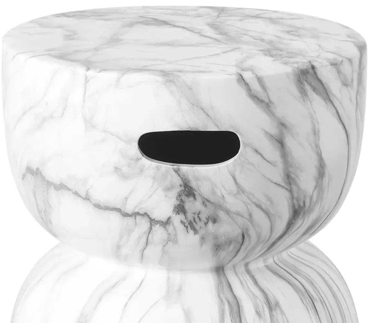 Zakhai Contemporary Modern Marble Glaze Drum Indoor/Outdoor Garden Stool