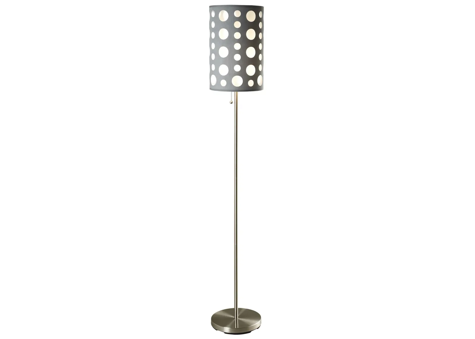 62"H Grey/White Retro Floor Lamp