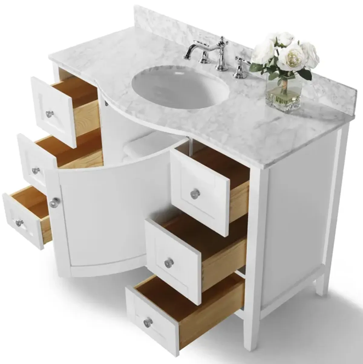 Lauren 48 in. Bath Vanity Set in White