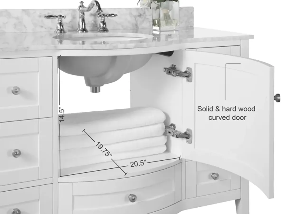 Lauren 48 in. Bath Vanity Set in White