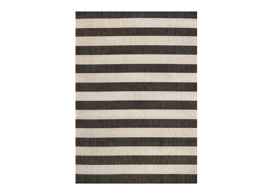 Negril Two Tone Wide Stripe Indoor/Outdoor Area Rug