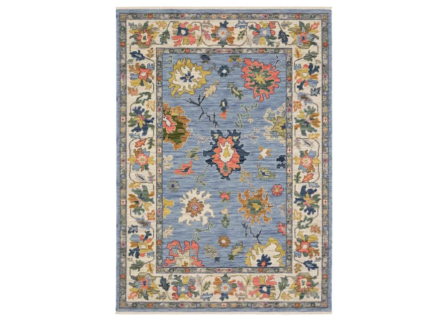 Lucca 6'7" x 9'6" Blue Rug