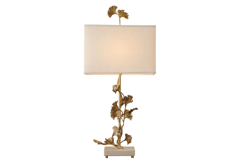 Ginkgo Brass Table Lamp