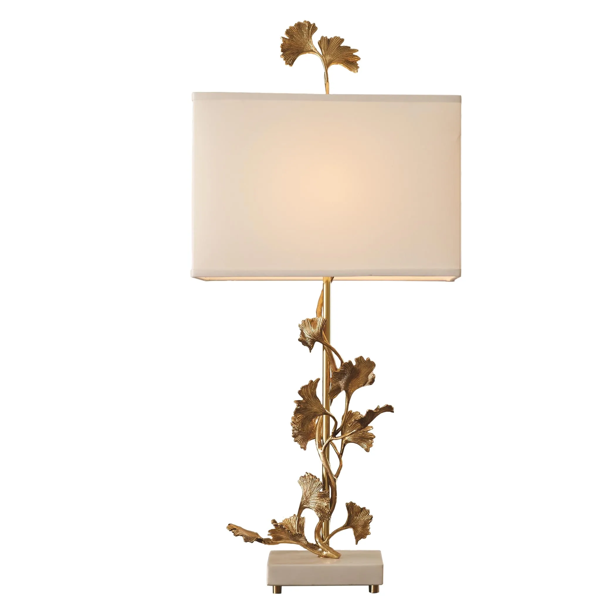 Ginkgo Brass Table Lamp