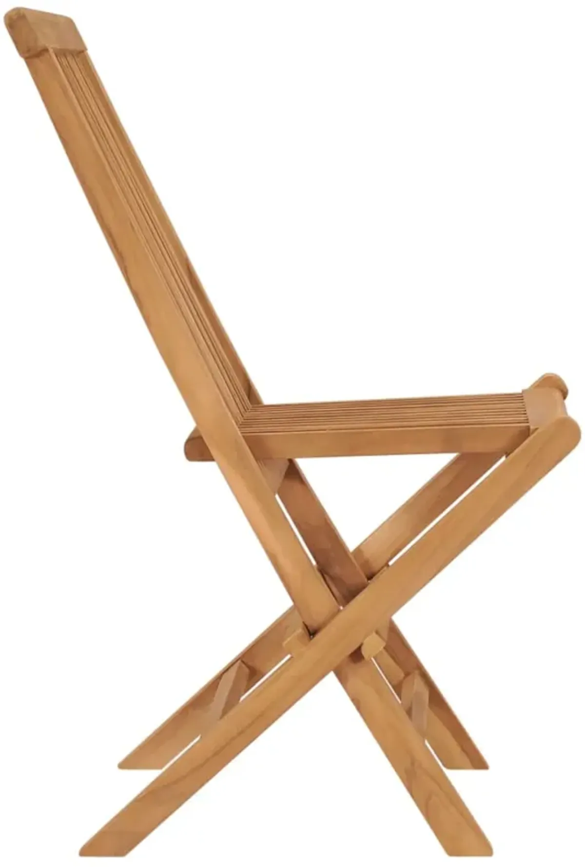 vidaXL Folding Patio Chairs 4 pcs Solid Teak Wood