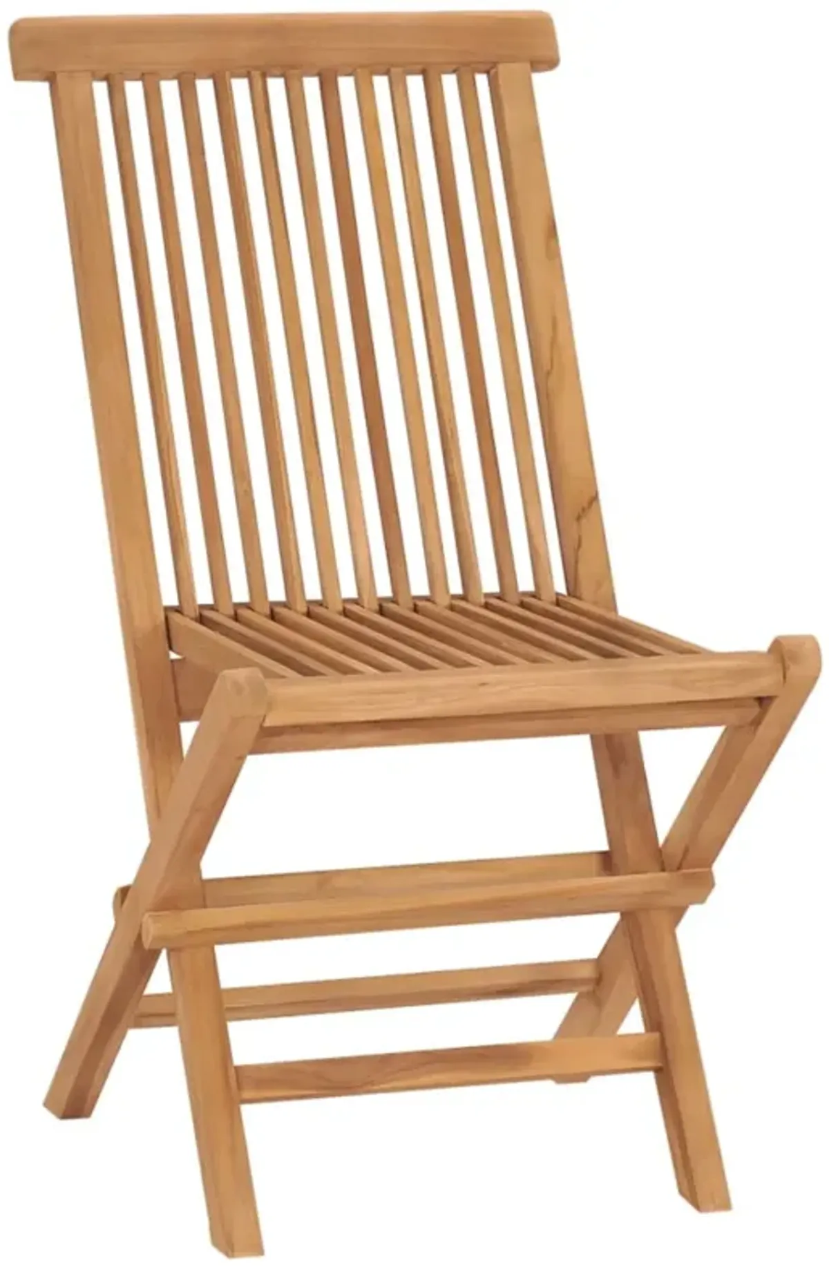 vidaXL Folding Patio Chairs 4 pcs Solid Teak Wood