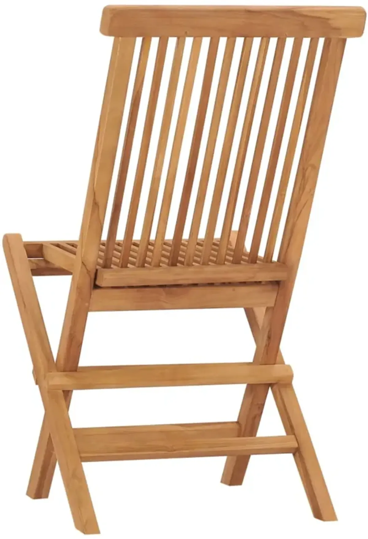 vidaXL Folding Patio Chairs 4 pcs Solid Teak Wood