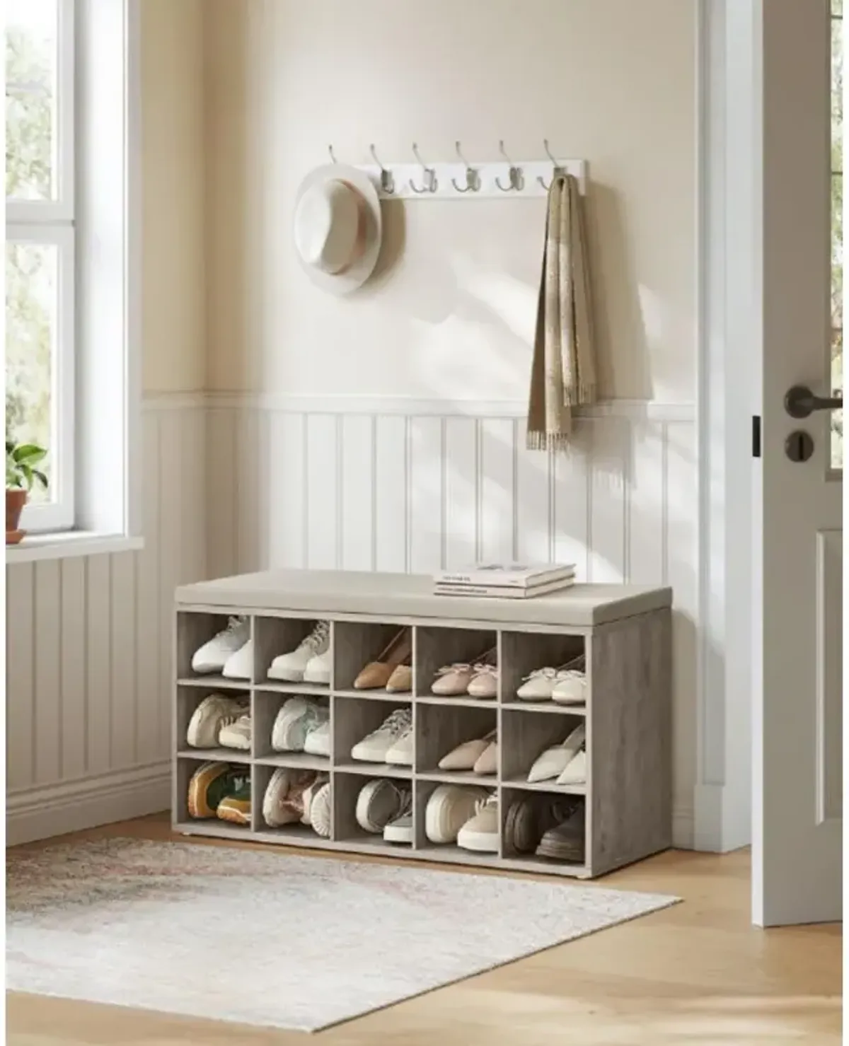 Shoe Bench for Organized Entryway and Convenient Footwear Storage