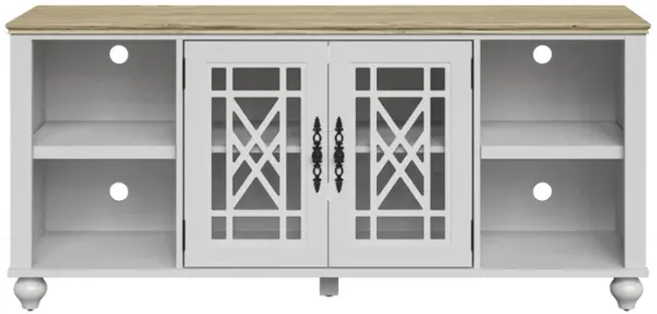 FESTIVO 60" Vintage Style TV Stand with Carved Doors for TVs Up to 70"