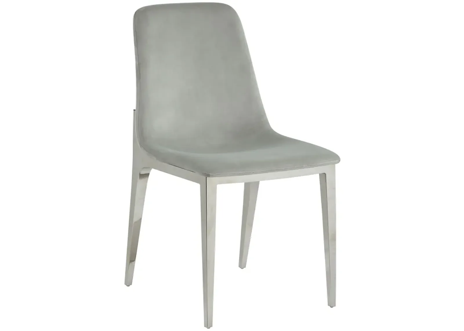 Irene Upholstered Side Chairs Light Grey and Chrome (Set of 4)