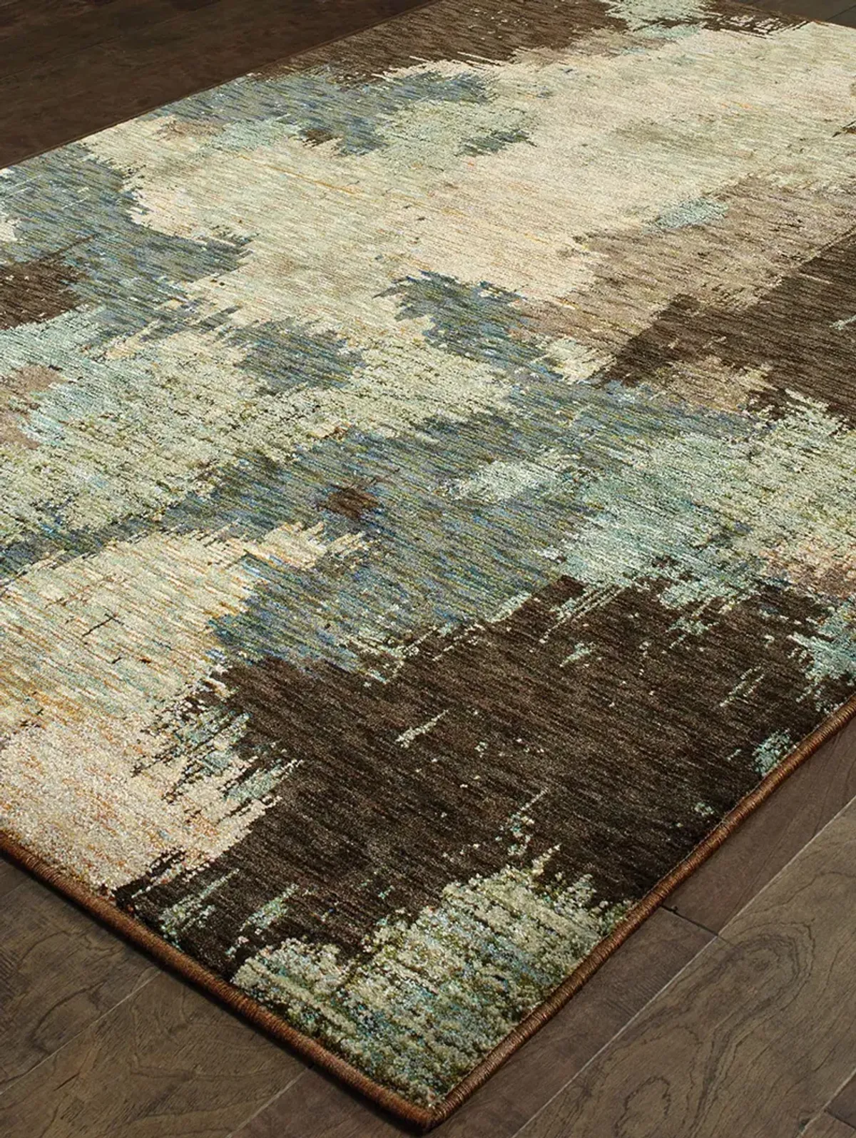 Evolution 2'6" x 12' Blue Rug