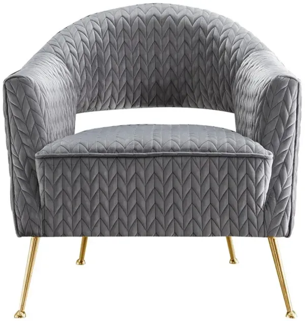 CH-Z005 MODERN GRAY PATTERENED SOFT FABRIC ACCENT CLUB CHAIR