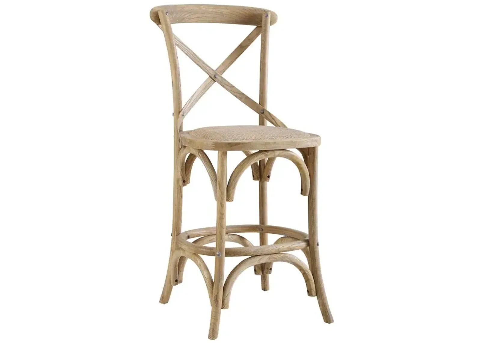 Linon Roxy 30 In Gray Wash Bar Stool