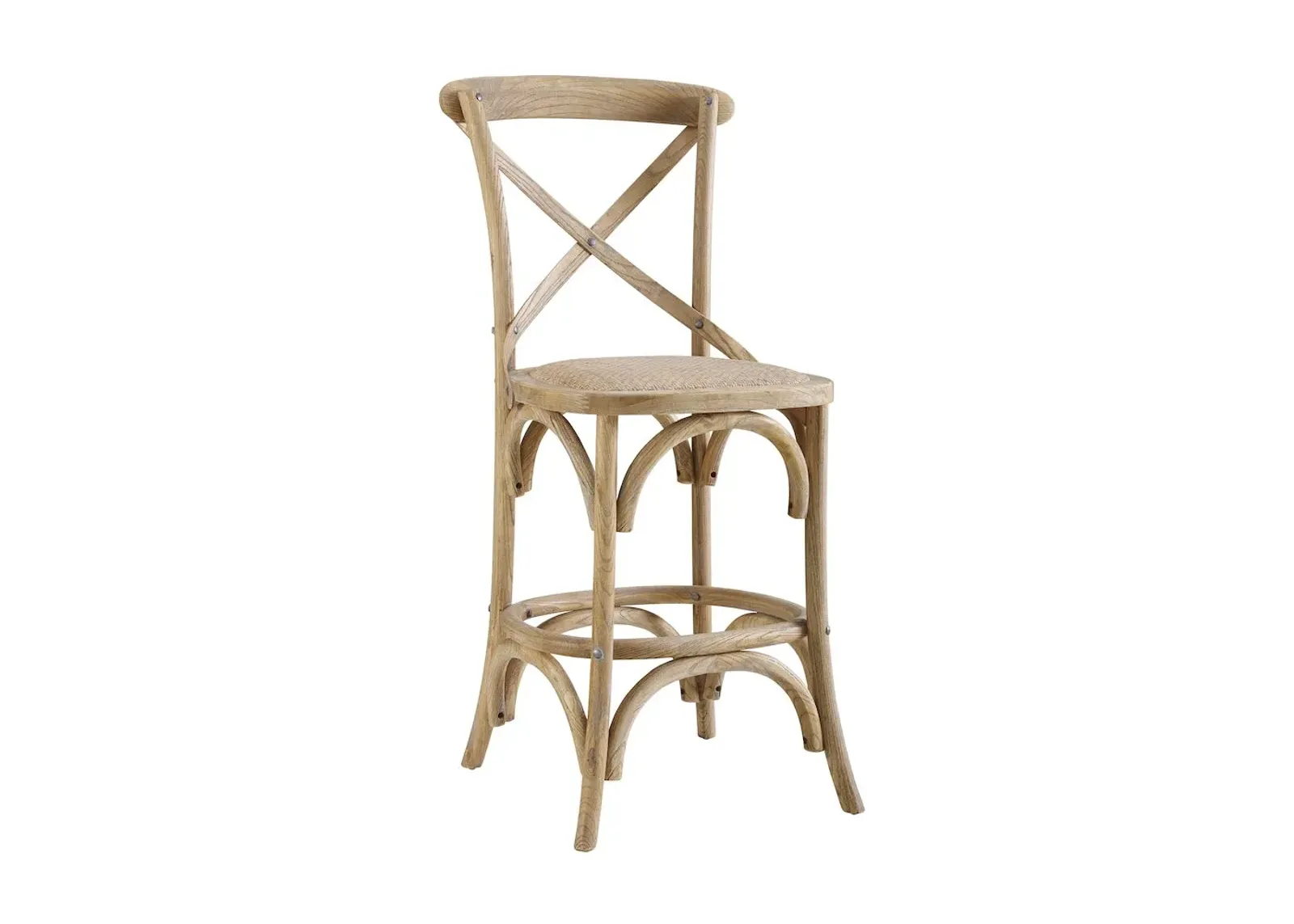 Linon Roxy 30 In Gray Wash Bar Stool