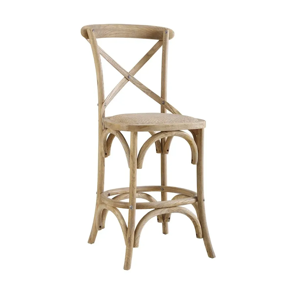 Linon Roxy 30 In Gray Wash Bar Stool