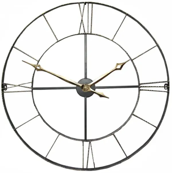 Round Wrought Iran antique wall clock