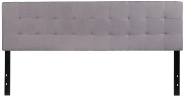 Flash Furniture Bedford Tufted Upholstered King Size Headboard in Light Gray Fabric