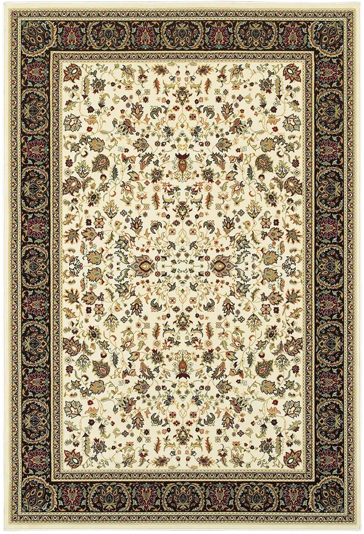 Kashan 3'10" x 5'5" Ivory Rug