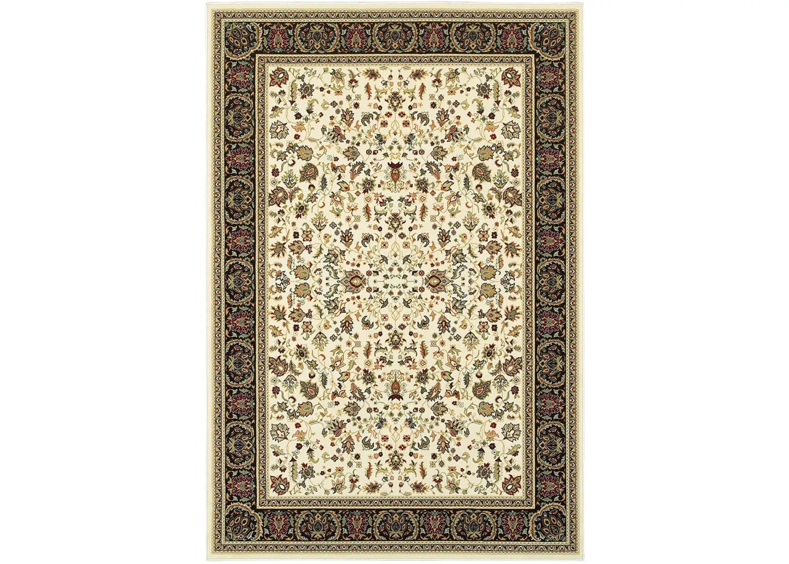 Kashan 3'10" x 5'5" Ivory Rug