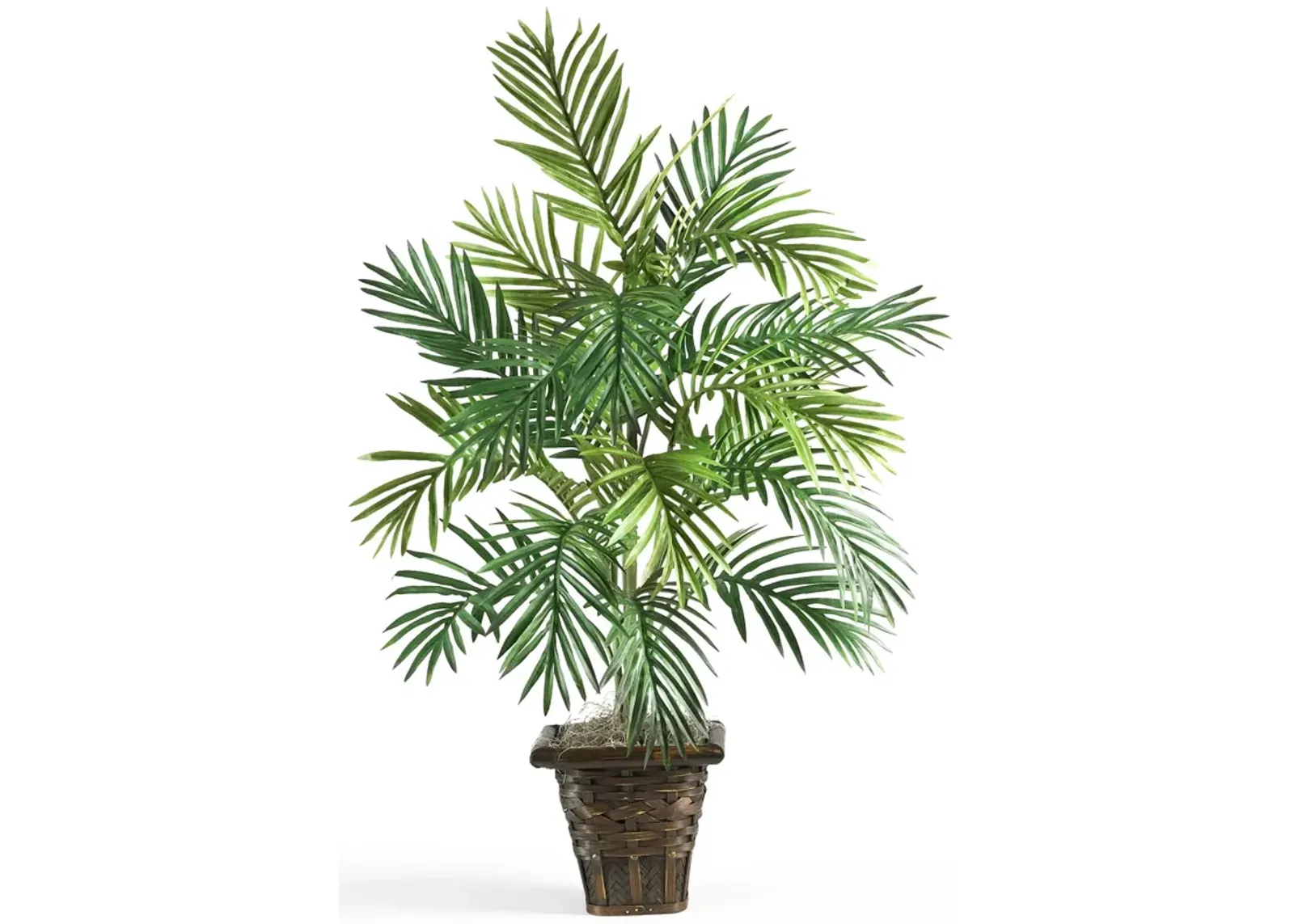 HomPlanti Areca Palm w/Wicker Basket Silk Plant