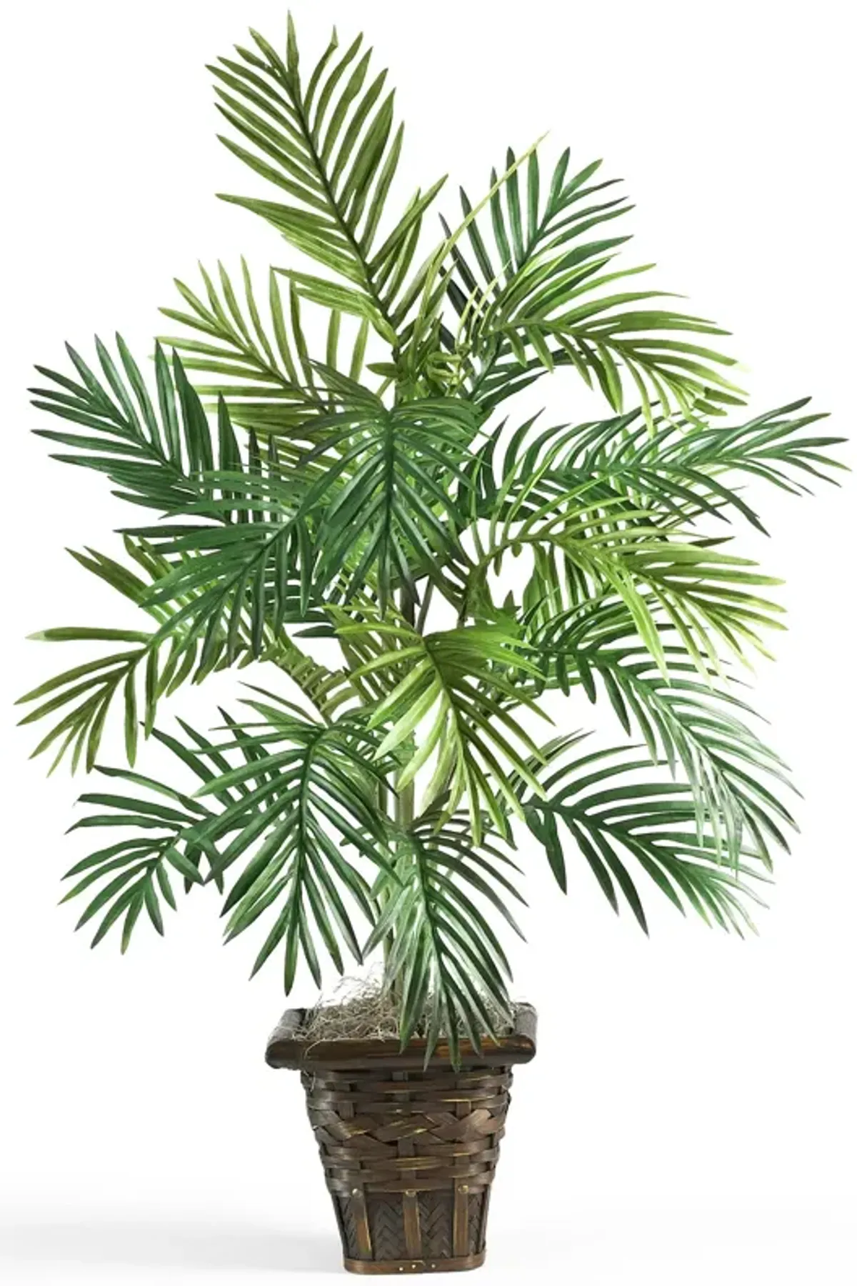 HomPlanti Areca Palm w/Wicker Basket Silk Plant