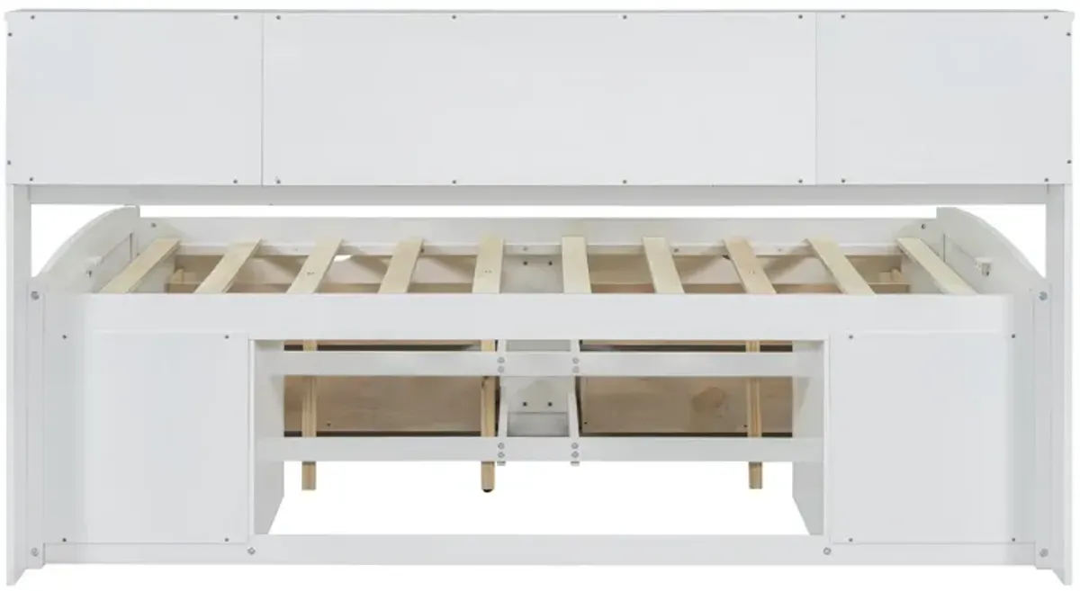 Merax Wood Daybed with Storage Cabinets