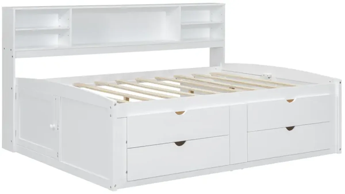 Merax Wood Daybed with Storage Cabinets