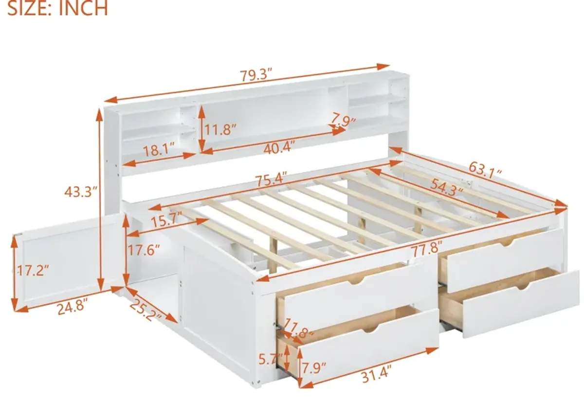 Merax Wood Daybed with Storage Cabinets