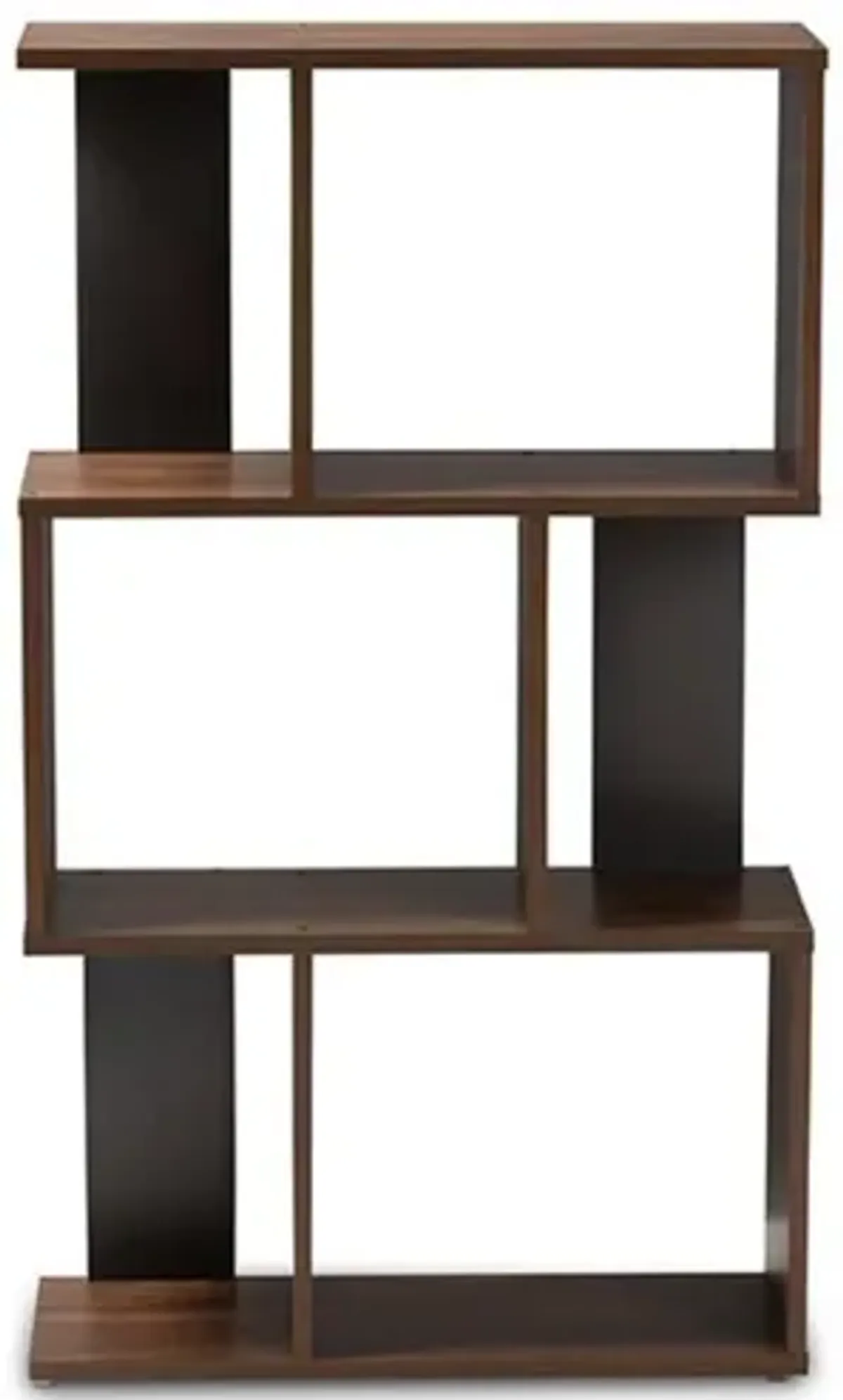 Legende Modern and Contemporary Brown and Dark Grey Finished Display Bookcase