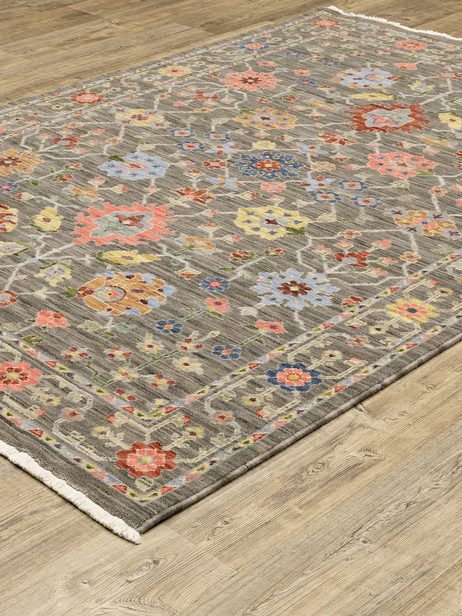 Lucca 5'3" x 7'6" Grey Rug