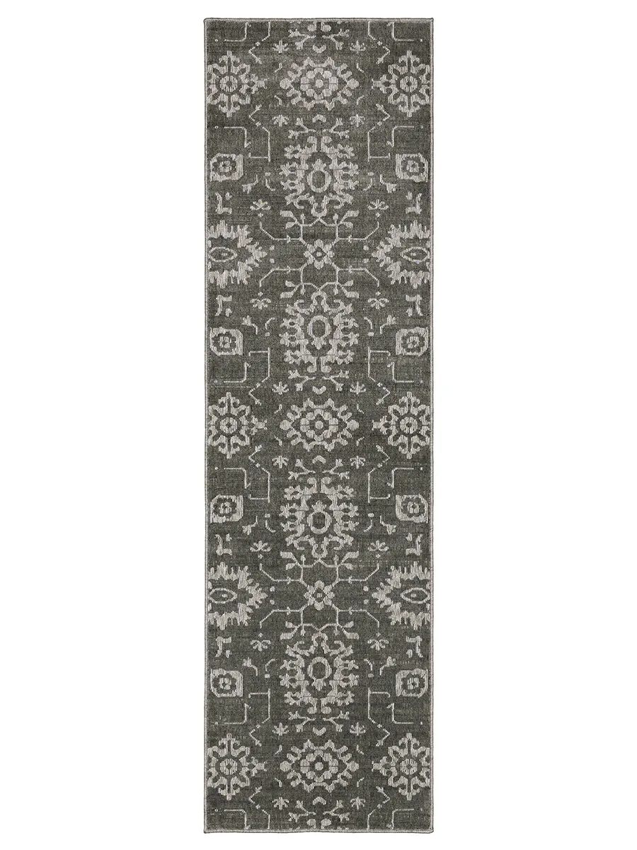 Intrigue 2'3" x 7'6" Grey Rug