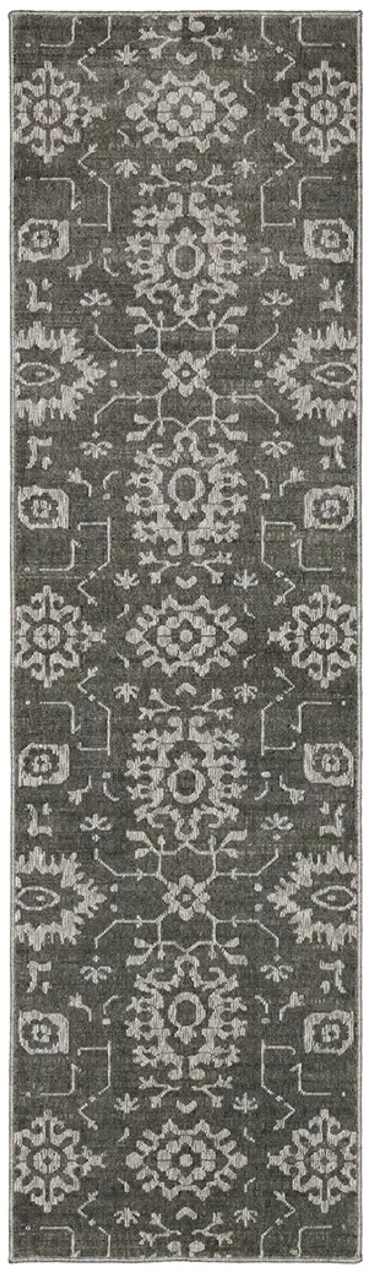 Intrigue 2'3" x 7'6" Grey Rug