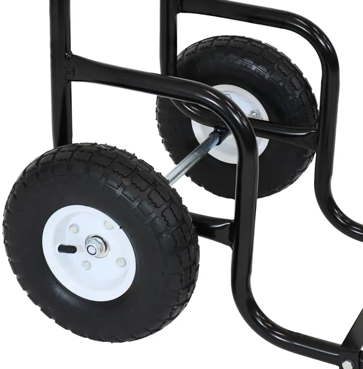 Sunnydaze Powder-Coated Steel Log Cart Carrier and Storage Rack with Wheels