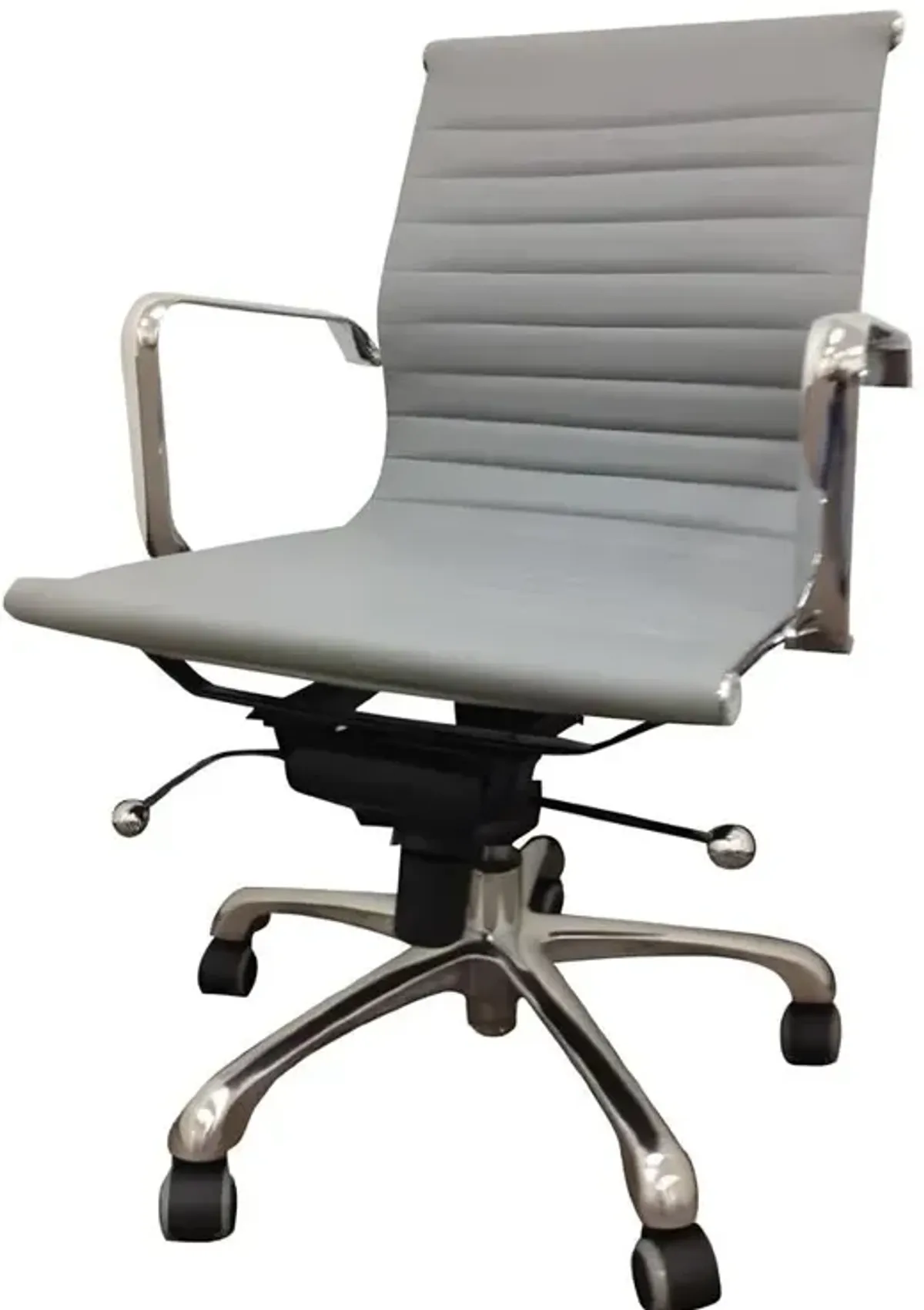 Low Back Leatherette Office Chair W/ Recliner, Locks, Swivel