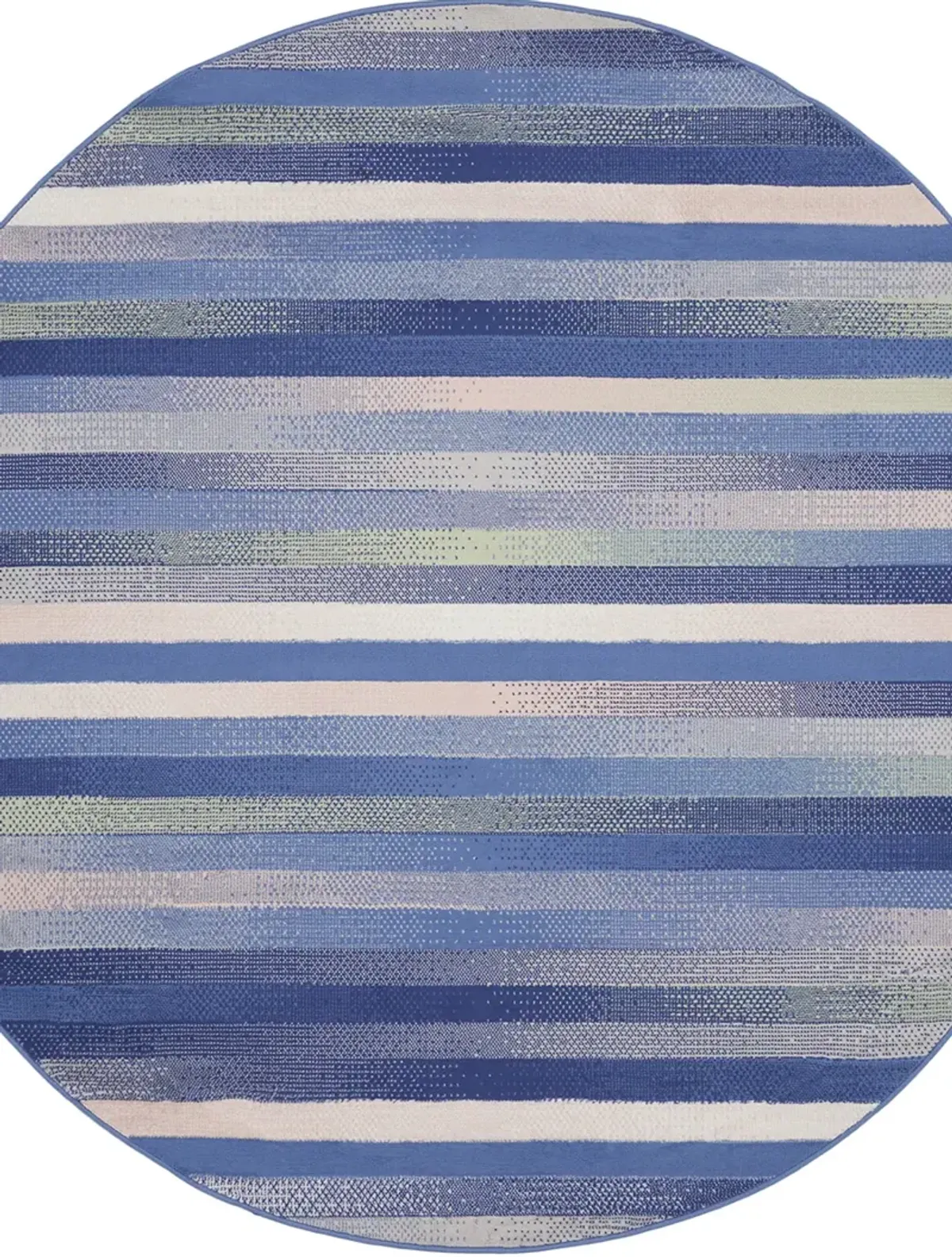 Whimsicle WHS12 Turquoise/Multicolor 5' x Round Rug