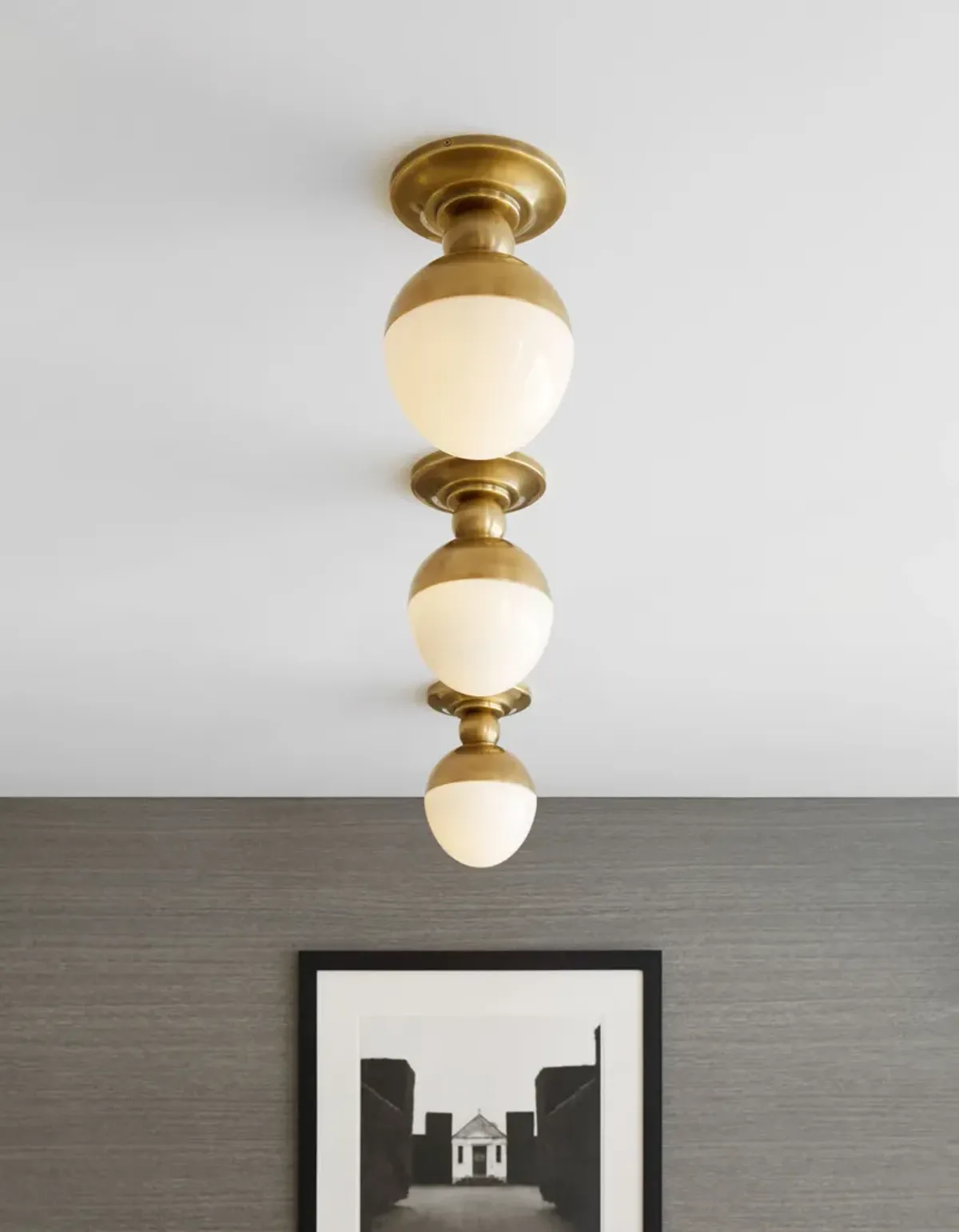 Clark Flush Mount in Antique Brass