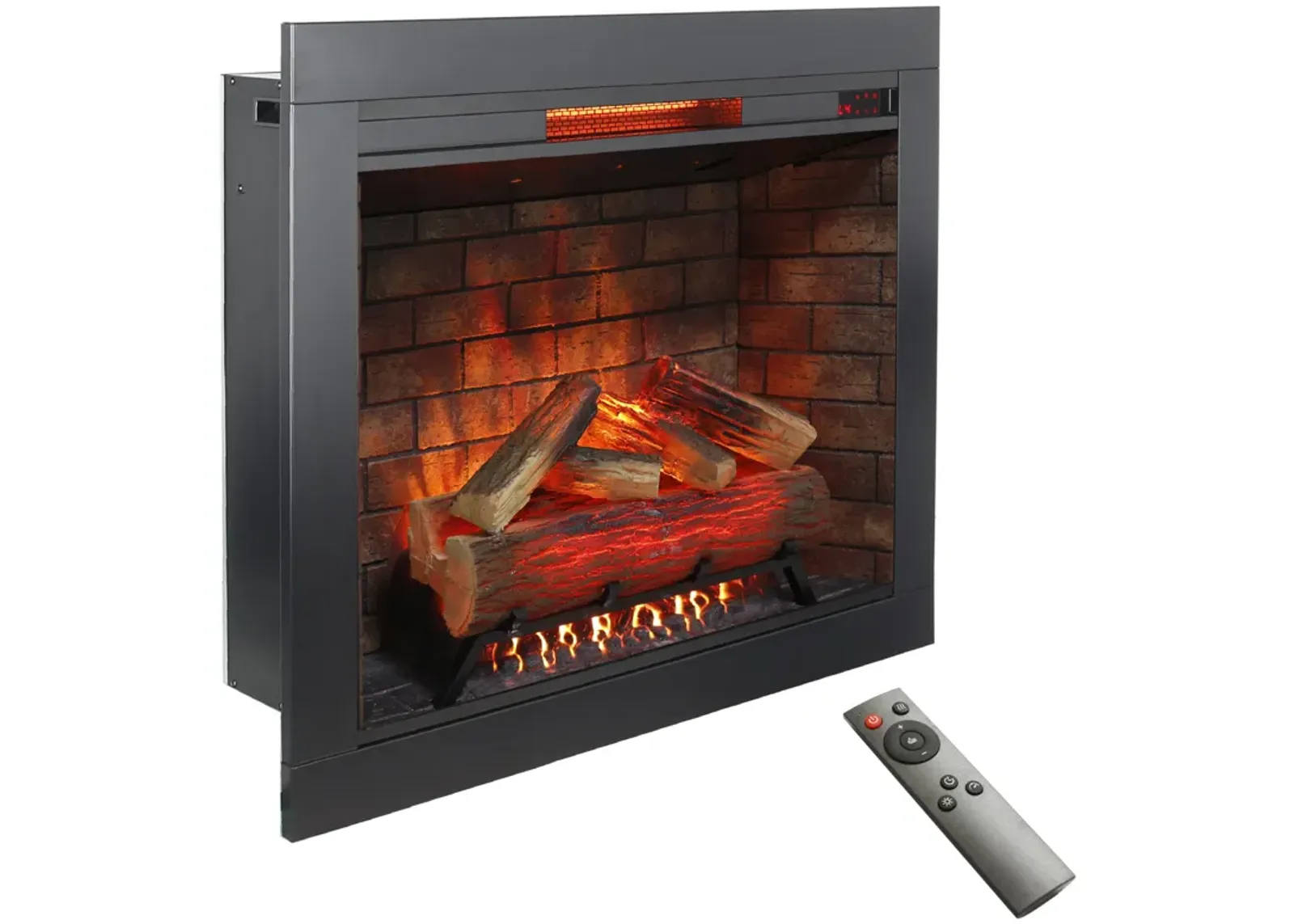 MONDAWE 33 Inch Infrared Electric Fireplace Insert, Touch Panel Home Decor Heater, Smokeless Firebox With Trim Kit