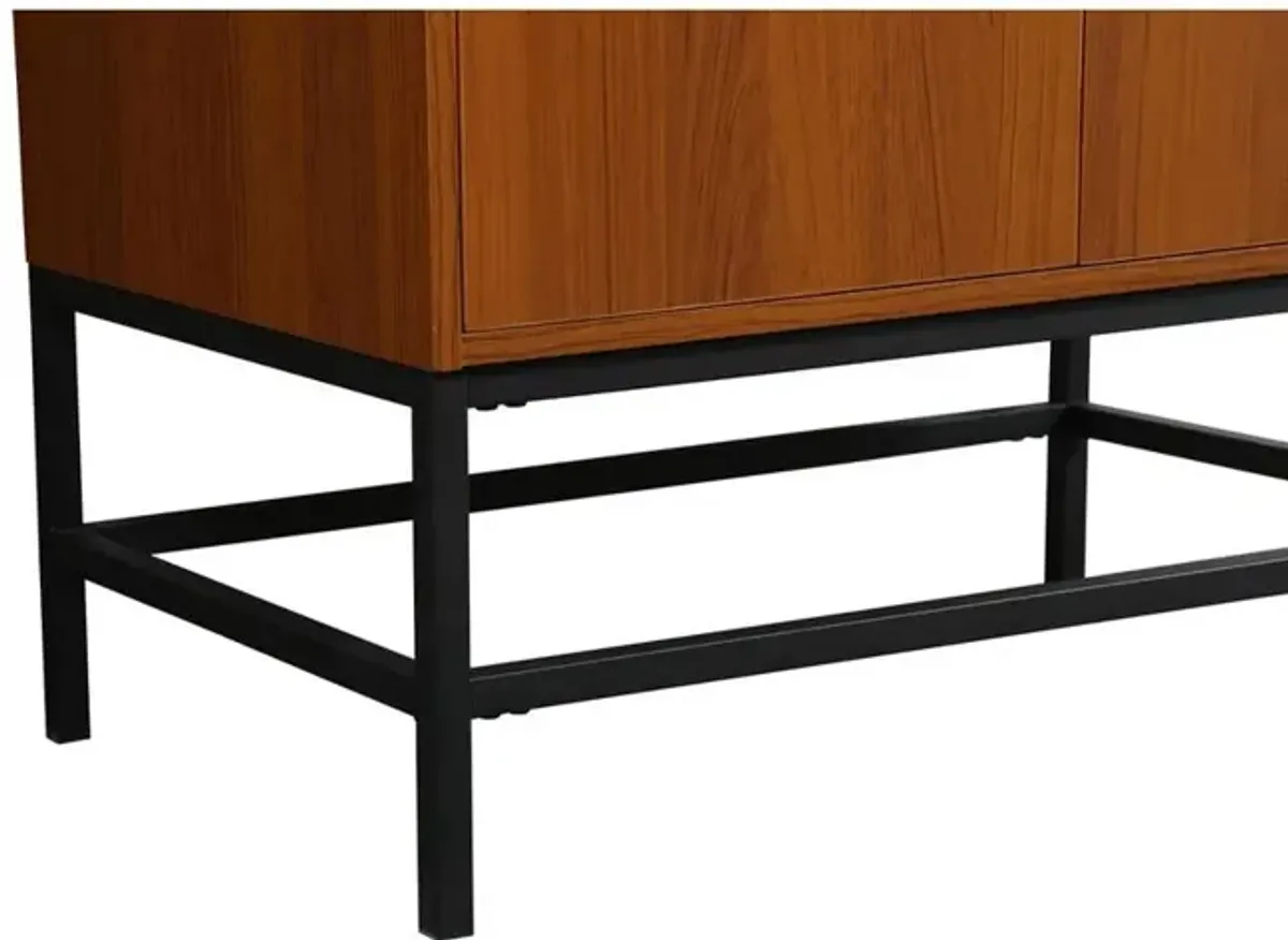 Elegant Kitchen and Bath 30 inch Single bathroom vanity in teak