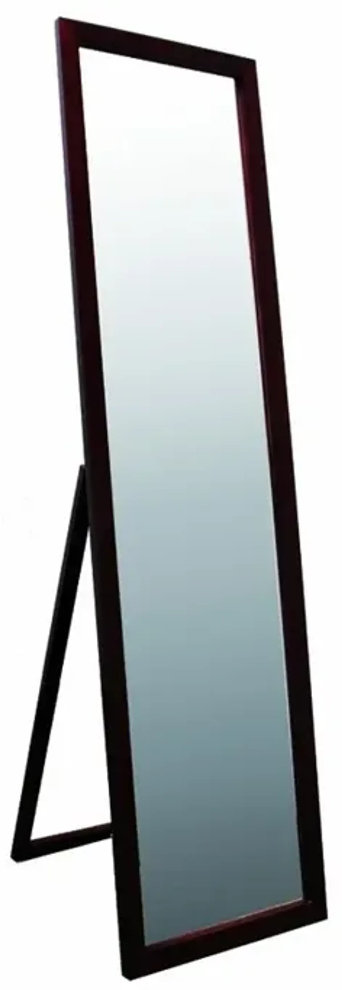 QuikFurn Modern Freestanding Bedroom Floor Mirror in Walnut Finish