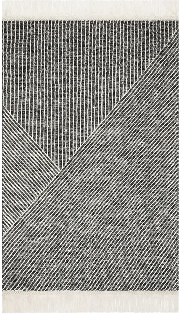 Newton NET01 Charcoal/Ivory 7'9" x 9'9" Rug