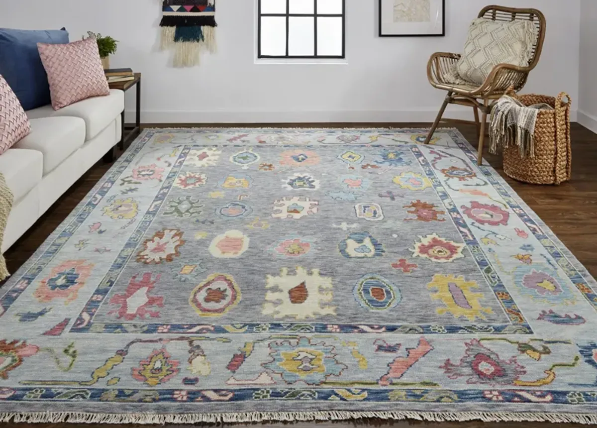 Karina 6792F Blue/Gray/Red 2'6" x 8' Rug