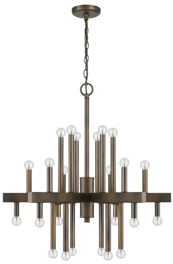 Hivvago Brown Candle Style Multi Light Metal Dimmable Chandelier