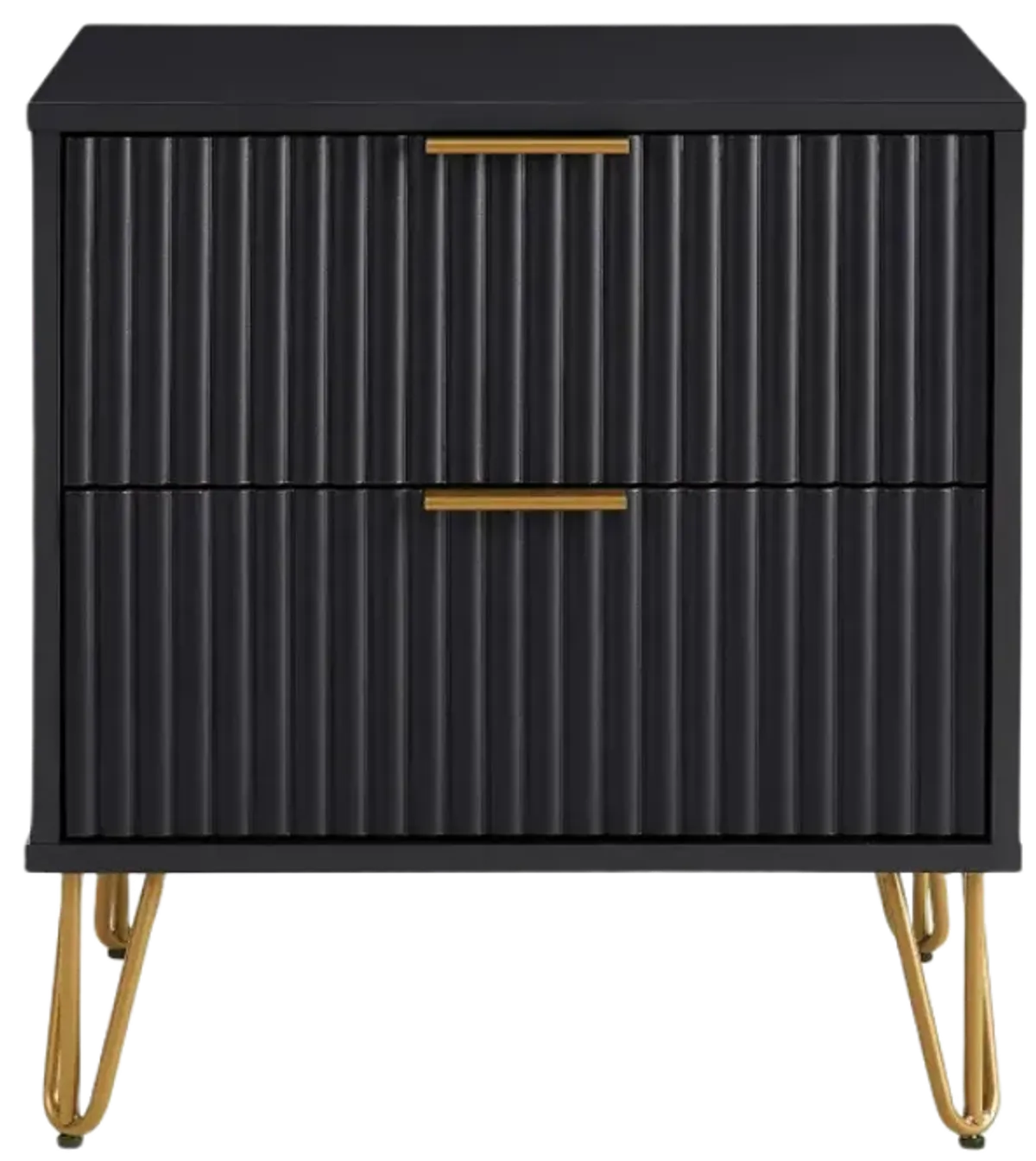 Dumbo 2-Drawer Nightstands in Black (Set of 2)