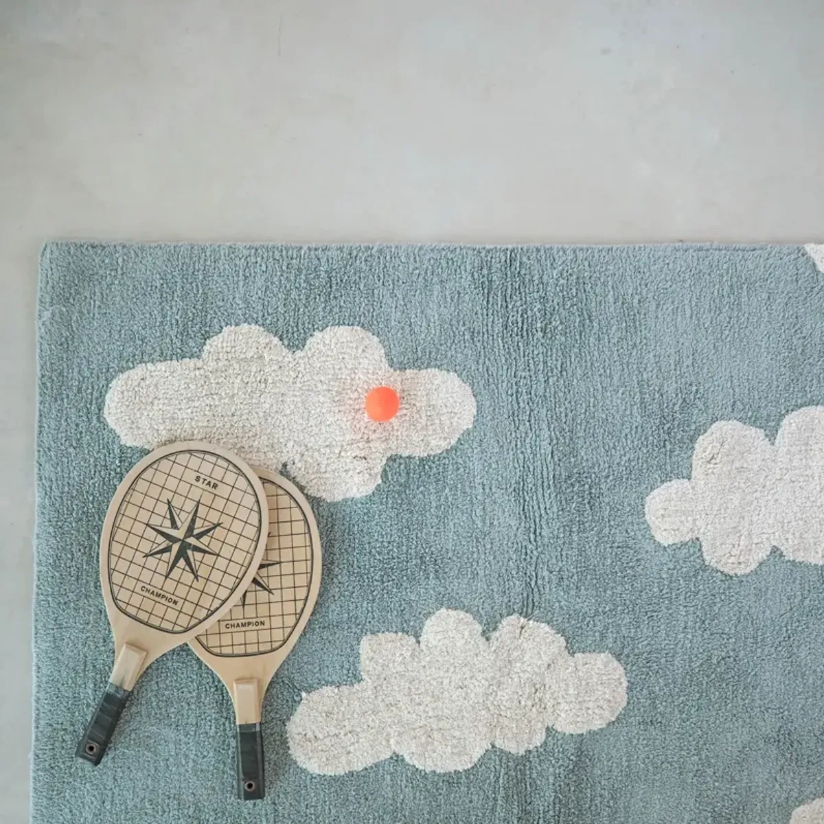 Washable Clouds Vintage blue