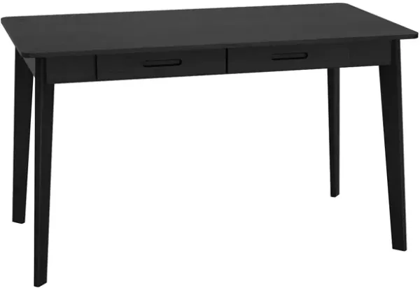 47.2 in. W-21.7 in D-29.5 in H Rectangular Black MDF Computer Desk with 2 Drawers
