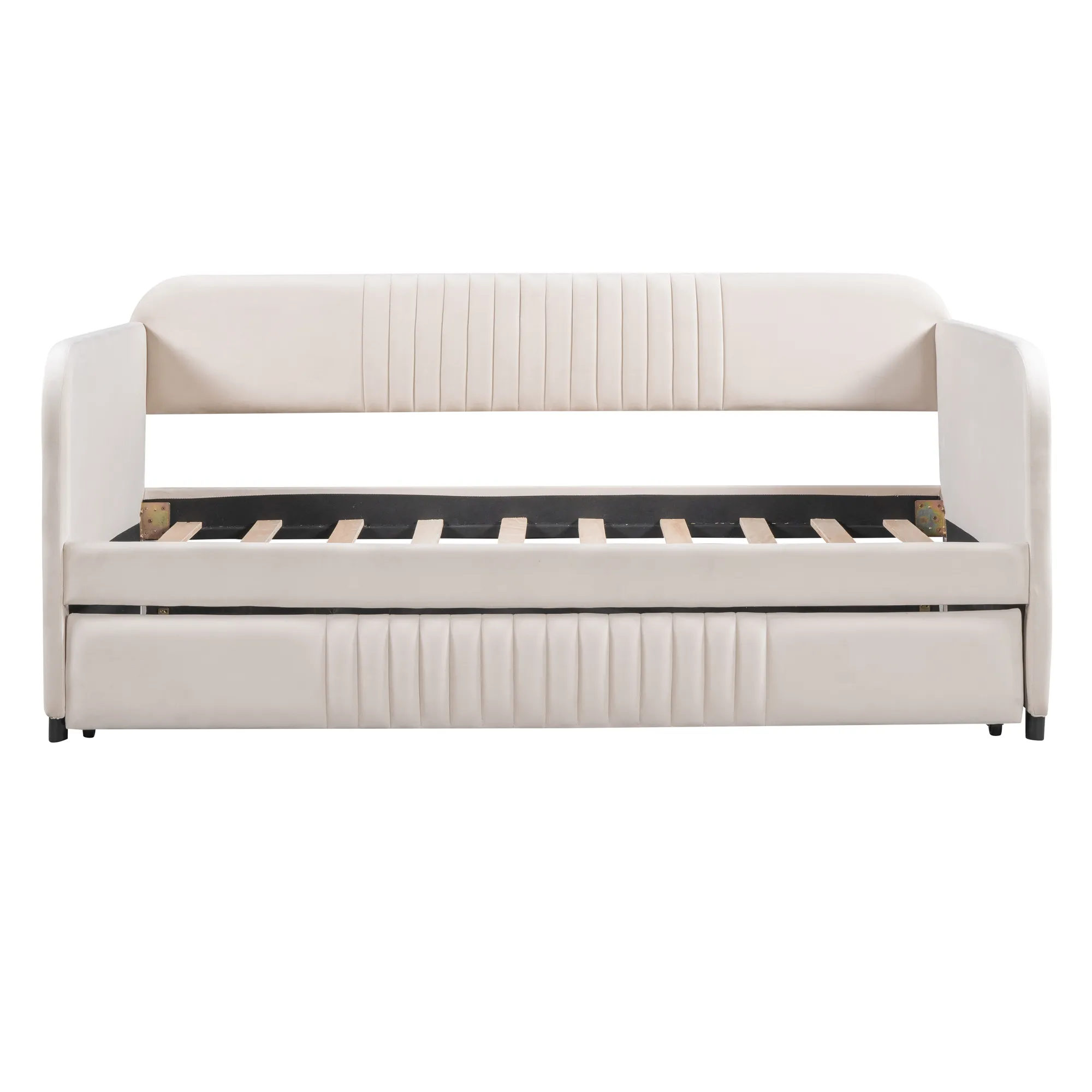 Merax Upholstered Daybed Sofa Bed With Trundle