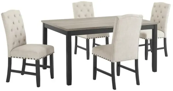 New Classic Furniture Daphne 5 Pc Natural 60 Dining Set W/Natural Chairs