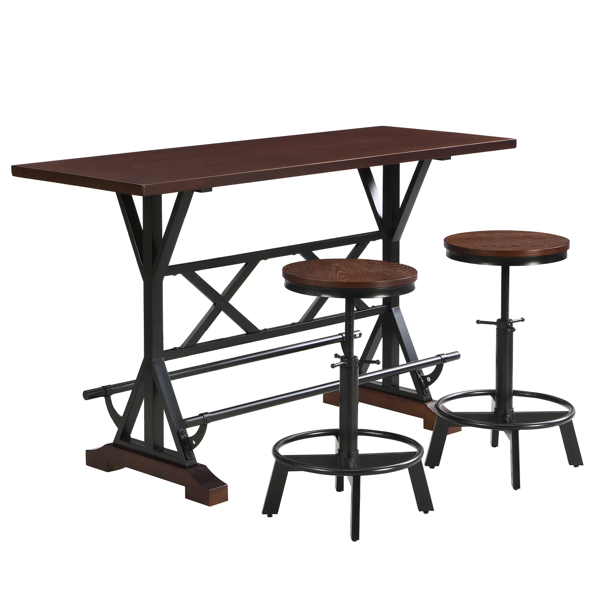 Merax 3-Piece Bar Dining Table Stools Set