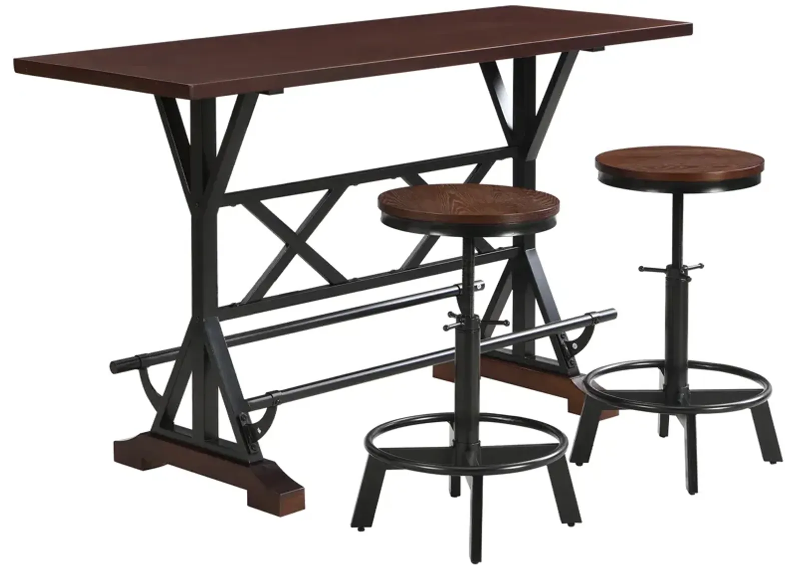 Merax 3-Piece Bar Dining Table Stools Set